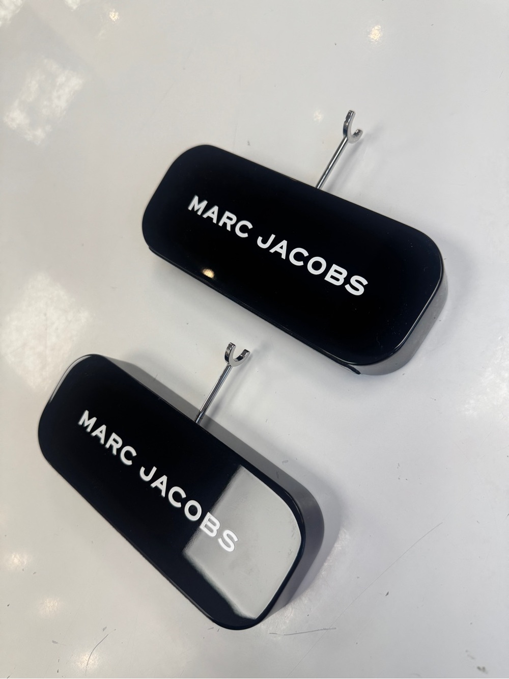 Marc Jacobs Black Hard Shell Accessory with White Logo (Set of 2)